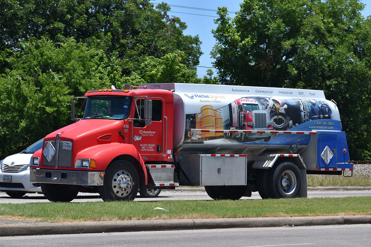 A fuel truck carrying diesel fuel used by IFTA licensed trucking companies.